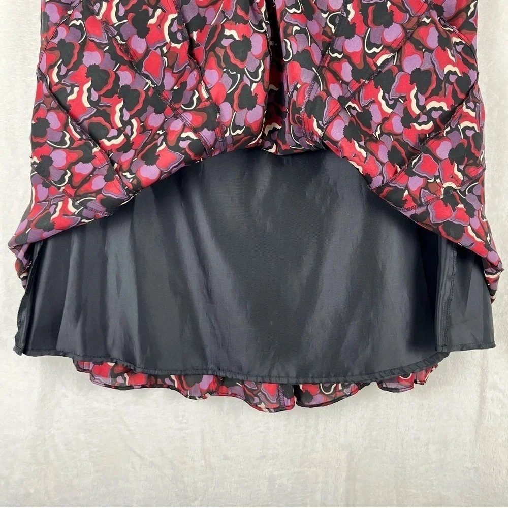 Axcess by Liz Claiborne Abstract Floral Print Flared Midi Skirt Size 14